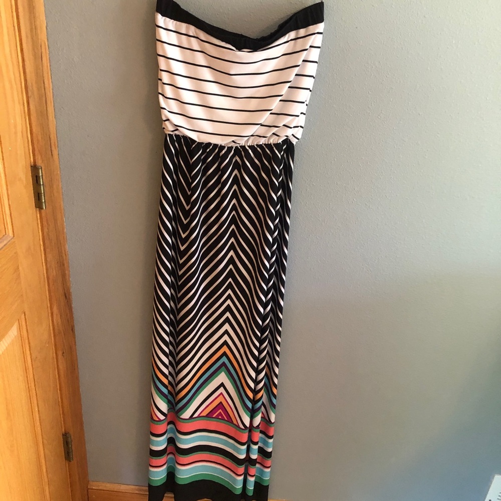 Strapless maxi dress
